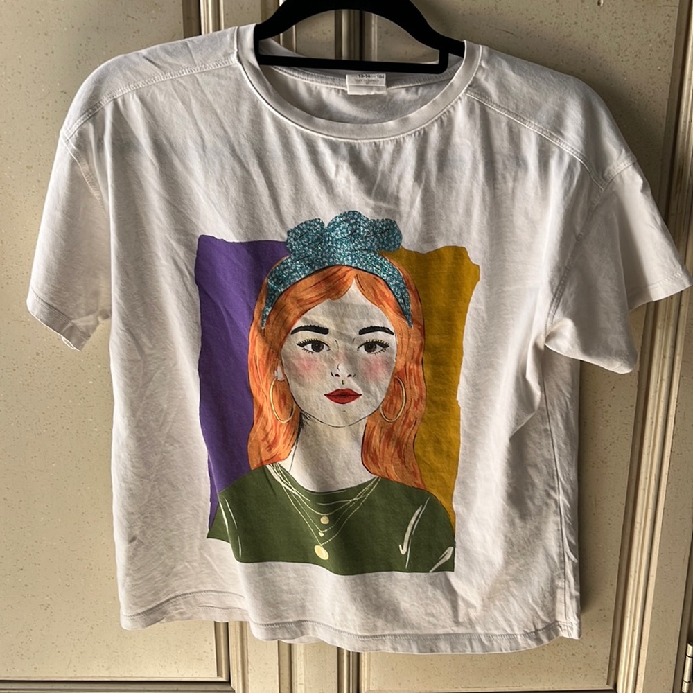 Zara girls graphic tee. Size 3-14
